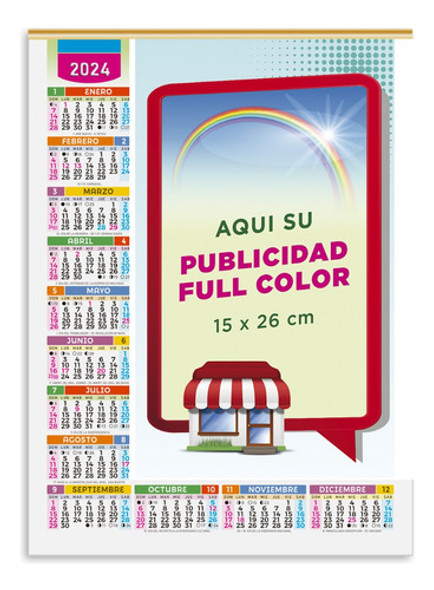 Almanaque Calendario 23x31cm C/publicidad X25u. 0