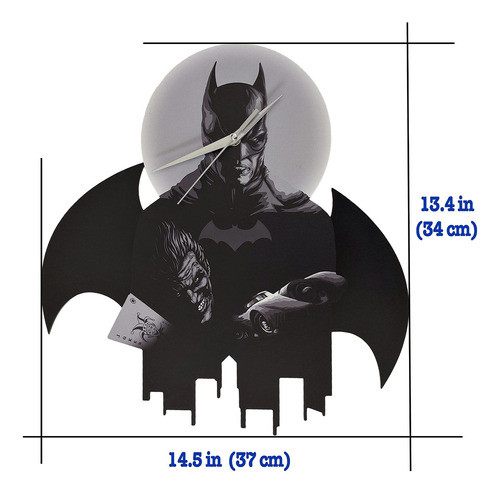 Goodtime Batman Reloj De Pared, Batman Alas Oscilantes, Relo 1