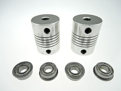 4 X Mf105zz Teniendo 2 X Cnc Motor Eje Acoplador Acoplador P 1