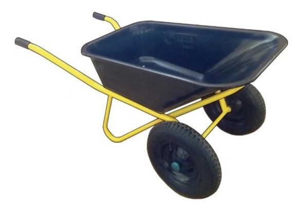 Carretilla Doble Ruedas Chapa 92l 200kg 2 R Neumaticas Sm 1