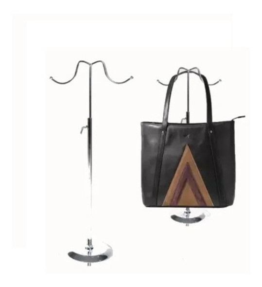 Exhibidor Porta Mochila/cartera/ Percha Cromado Regulable 0