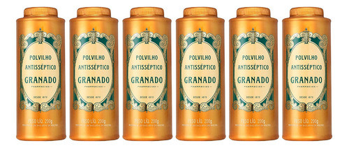 6 Polvilho Granado Tradicional Talco Para Odor Dos Pés 200g 0