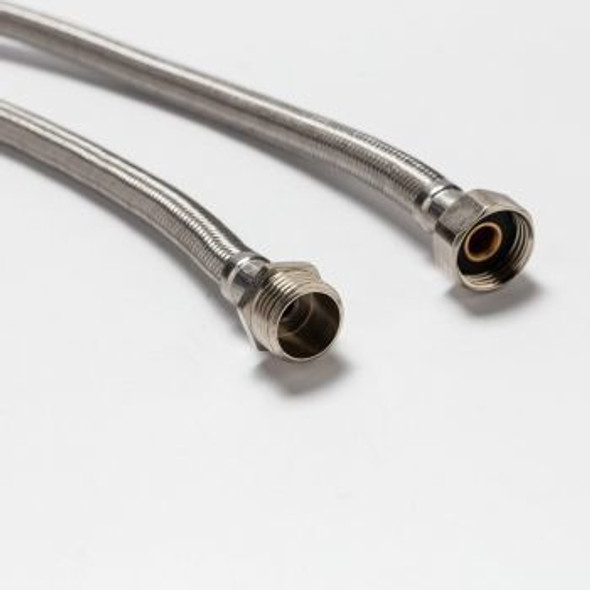 Flexible Para Agua Mallado De Inoxidable  1/2 X 35cm M/h 1