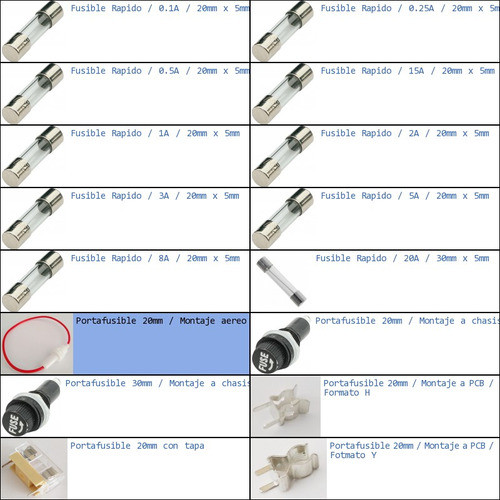 Portafusible 20mm Montaje Aereo Seccion 0.22mm2-p 1