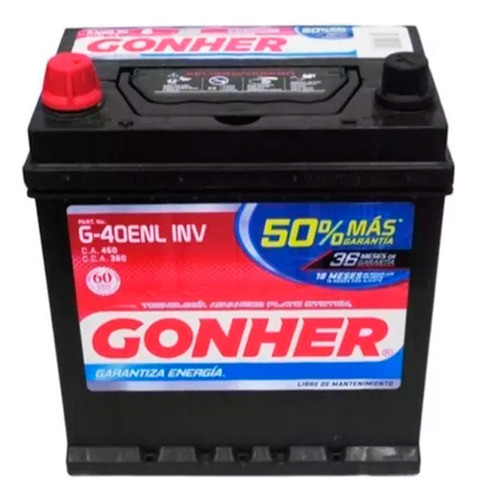 Batería 75 Amp Gonher México ( Japones Asiaticos ) H Y T 0