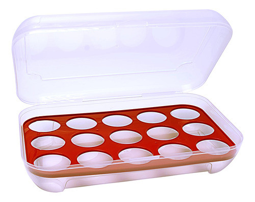 3x Organizador Porta Ovos Geladeira Grande Com Tampa 15 Un 1