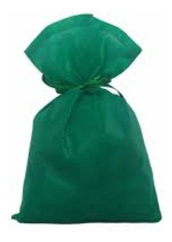 Saquinho De Tnt 15x23cm C/fita Festas -40 Un -verde 1