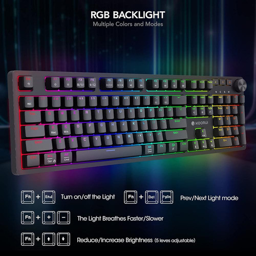 Teclados Para Juegos Koorui, Teclado Mecánico De Tamaño Comp 1
