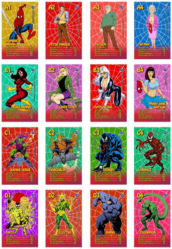 Cartas Spider-man Hombre Araña Marvel Spiderman Stan Lee 1