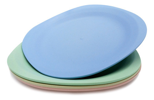 Set 4 Platos Biodegradables Cuadrados X 18cm Pasteles, 11833 0