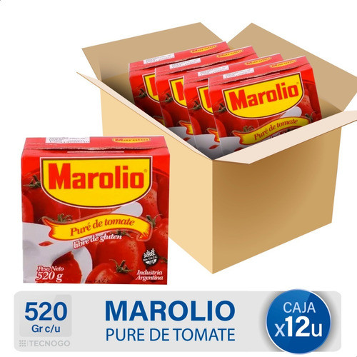Caja Pure De Tomate Marolio Libre De Gluten - Mejor Precio 0
