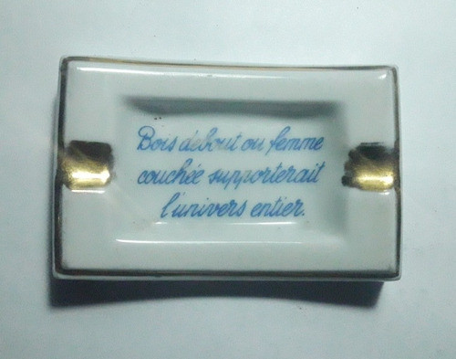 Pequeño Cenicero Porcelana Limoges France 5x8 1