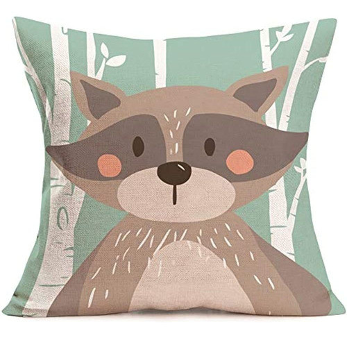 Fukeen Set De 4 Fundas De Almohada Animal De Dibujos Animado 1