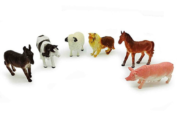 Animales De La Granja, En Pvc Por 6 Piezas    10090 1