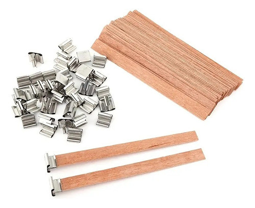 Pabilo De Madera Con Soporte De Metal Pack X10 Unidades 0