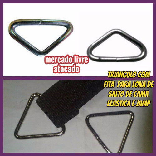 Triangulo Argola C/fita Reforçada P/ Lona De Salto 20+brinde 1