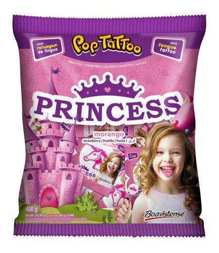 Chupetines Princesas Con Tatuaje De Lengua 0