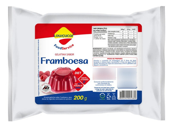 Gelatina Zero Açucar 200g Lowçucar Food Service 1