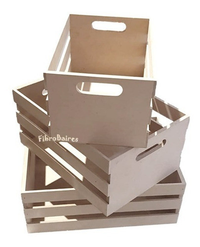 Cajón Tipo Verdulero Fibrofacil 25 X 35 X 15 Cm X 4 1