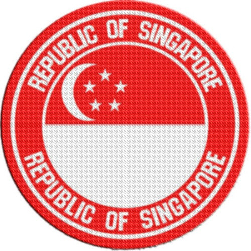 Parche Escudo Circular Singapur M01 0