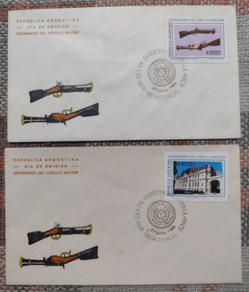2 Sobres Conmemorativos Centenario Del Círculo Militar 0