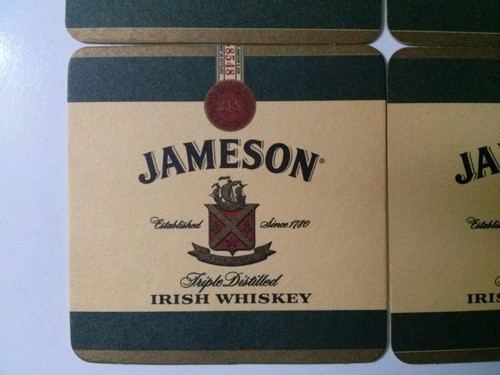 4 Posavasos Whisky James Doble Faz 0
