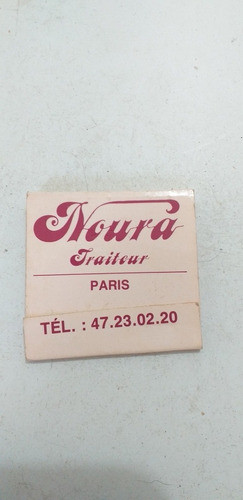 Antiga Caixa De Fósforos Colecionável  Noura París 1