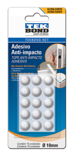 Adesivo Anti-impacto Bumper Gota M 10mm Cartela C/15 Uni. 0