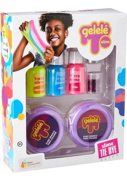 Gelele Super Kit Slime Blanco X 2+ 3 Tintas Y Lentejuelas 0