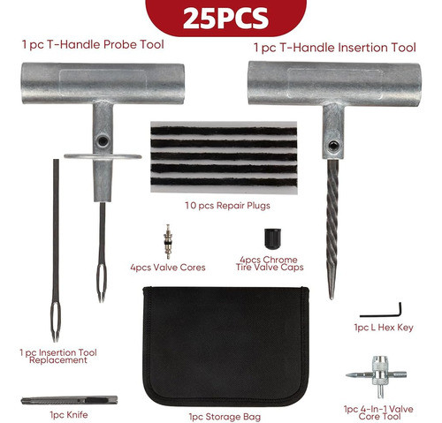~ Detallado? Kit De Reparación De Neumáticos Manuse 25 Pieza 1