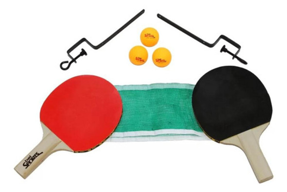 Kit Tênis De Mesa Ping Pong 2 Raquetes, 3 Bolinhas E 1 Rede 1