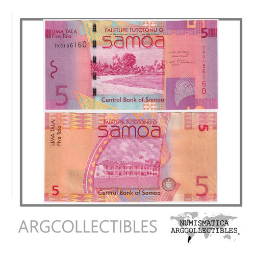 Samoa Billete 5 Tala Unc 2008 Pick 38 0