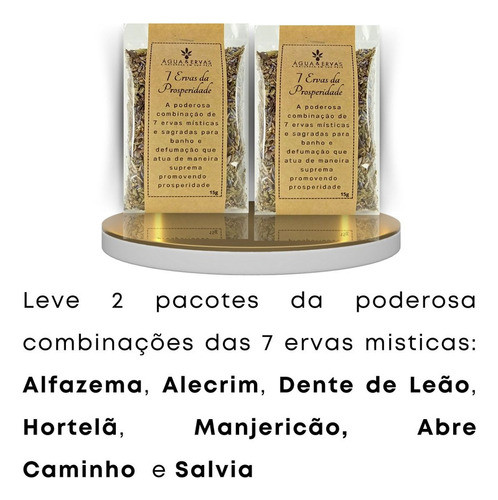 7 Ervas Para Banho | Prosperidade-sucesso-defumação 2pacotes 1