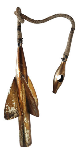 Antiguo Cuenta Nudo De Bronce Nautico Original Deco Vintage 0