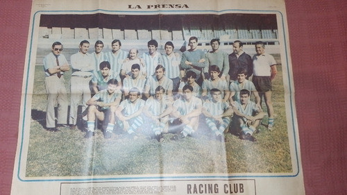 Lamina Diario La Prensa * Club Racing - Año 1971 - Equipo 0