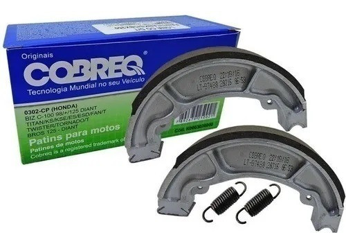 Patim Lona De Freio Original Cobreq Honda Cg125 150 160 Fan 0