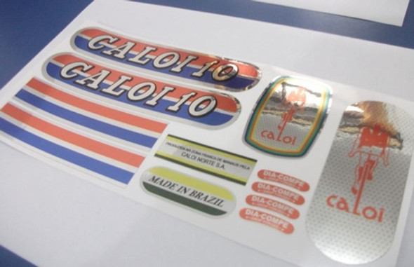 Adesivos Bicicleta Caloi 10 1976 Metalizados - Premium 1