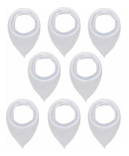 Baberos Blancos De Algodon Con Bandolera Y Pañuelo Para Be 0
