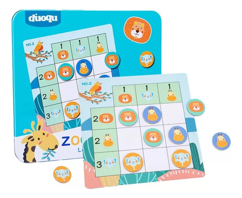 Sudoku Magnético Zoo - Juego Mesa - Ingenio Y Lógica 0