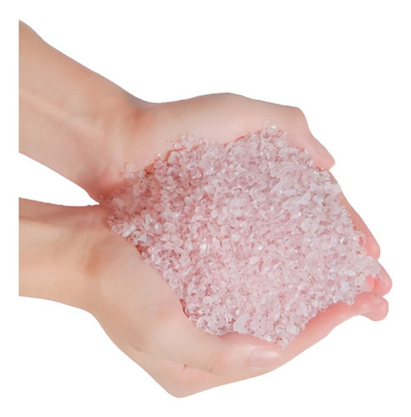 Piedras De Cuarzo Trituradas 900gr Rosa Claro 0