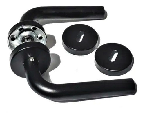 Manija Picaporte Acero Inoxidable Negro Regular C/bocallaves 1