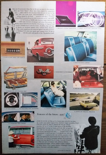 Folleto Publicitario The 1962 Fords, Falcons, Etc  Americano 1