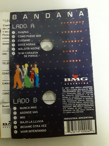 Bandana Cancionero Casette 1
