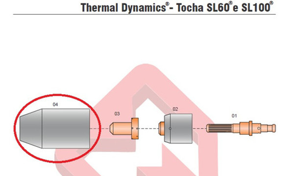 Plasma Esab - *sl60/120 (similar) - Bocal Protecao - 9-8218 1
