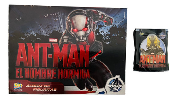 1 Álbum + 50 Sobres De Figuritas Ant Man - Marvel 0