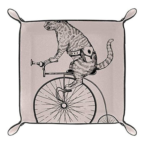 Aisso Valet Tray Steam-punk Cat Print Bandejas De Joyería D 1
