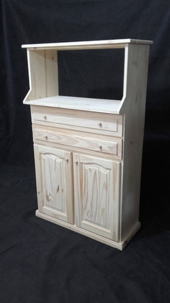 Despensero Porta Horno Y Micro De 80 Cm  En Madera De Pino 1
