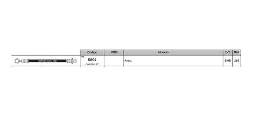 Flexible De Embrague Chevrolet Aveo 265mm 0