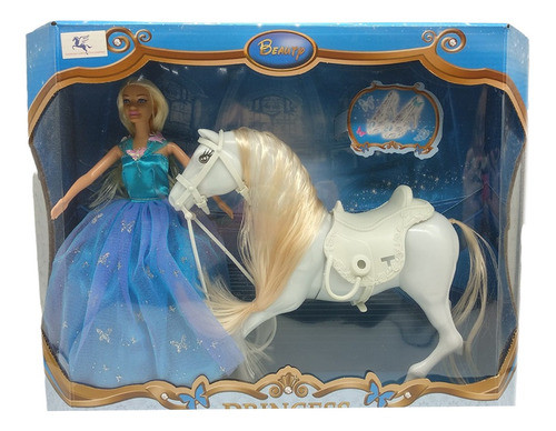 Muñeca Con Caballo De Juguete 1