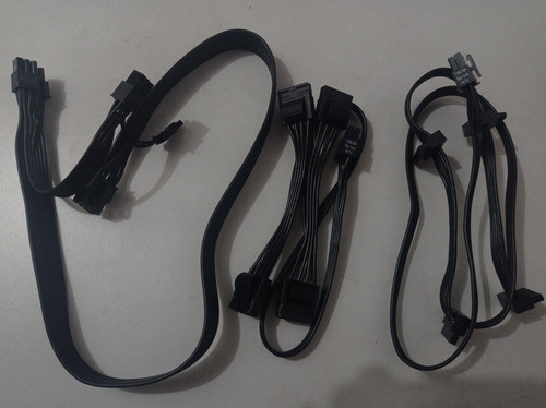 Kit 3 Cabos Fonte Atx Corsair Modular Pcie Sata Pata Txm Hx 0